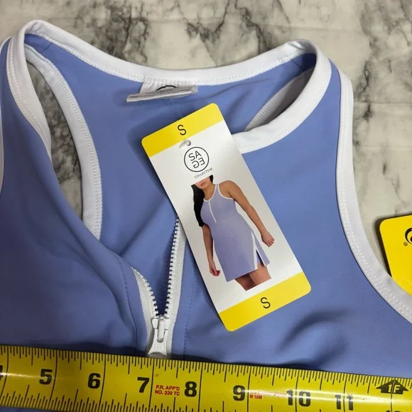 Sage Size Small Lavender purple gold dress tennis athletic skirt with shorts NWT - Picture 6 of 7